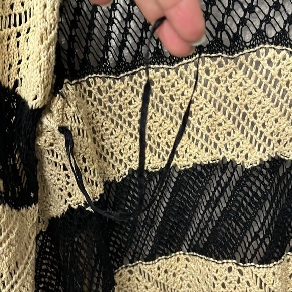 LRL Lauren Jeans Co. Ralph Lauren Loose knit Open Front Cardigan Size Medium - Picture 5 of 8